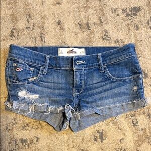Hollister Women's Distressed Blue Jean Shorts